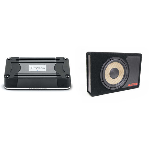 Focal FDS2.350 2-Channel Amplifier + Flax-Universal-10 10" Loaded Subwoofer Enclosure Bundle
