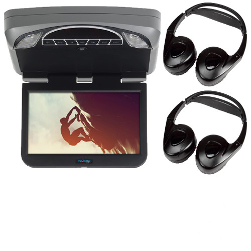 Audiovox Overhead Mobile Video MTGBAVX10 10.1" High Def System with DVD and HDMI with 2 pair of headphones