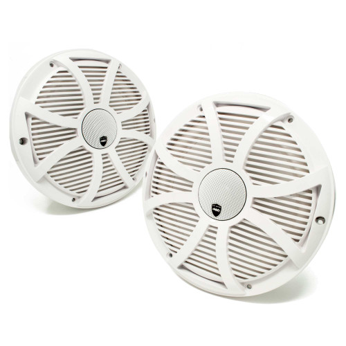 Wet Sounds REVO 10CX SW-W White SW Grill 10 Inch Marine High Performance LED Coaxial Speakers (pair)