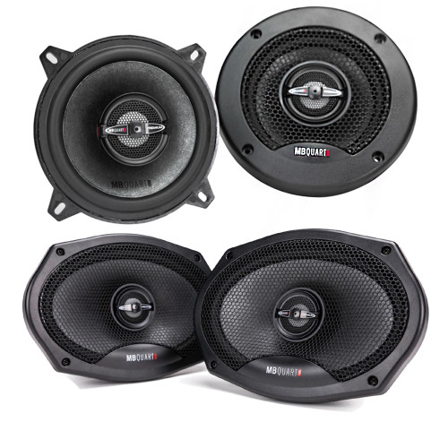 MB Quart PK1-113 5.25" Coaxial with PK1-169 6x9" Coaxial Speakers Premium Bundle