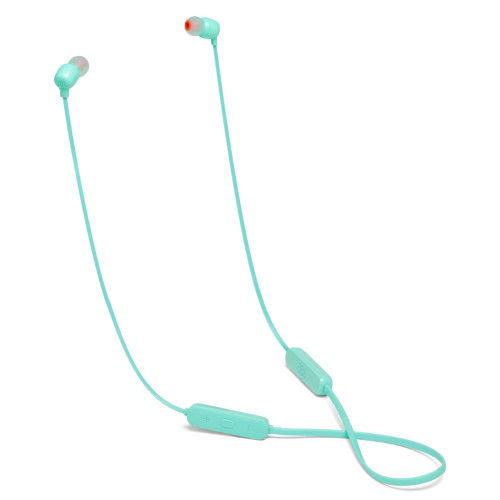 JBL Tune 115BT Teal Wireless in ear headphone with 3-button mic/remote, flat cable