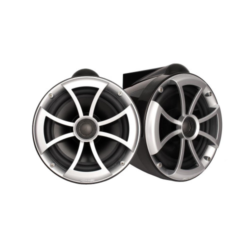 Wet Sounds ICON8-BX ICON 8" Marine Tower Speakers with X Mount kit - Pair Black