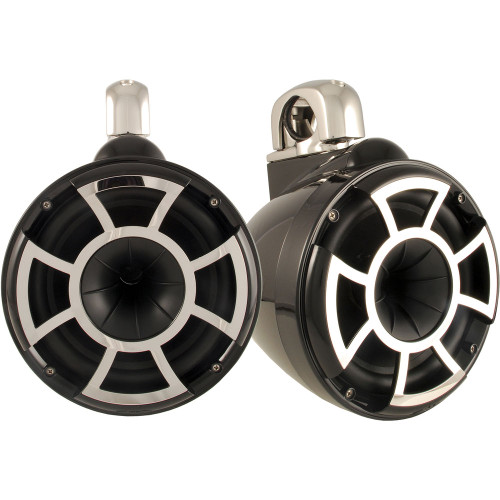 Wet Sounds REV 10 Fixed Clamp Tower Speakers - Black (Pair)