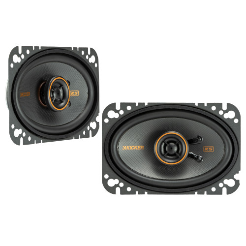 Kicker 47KSC4604 KS Series 4x6" Coaxial Speakers With .5" Tweeters, 4ohm