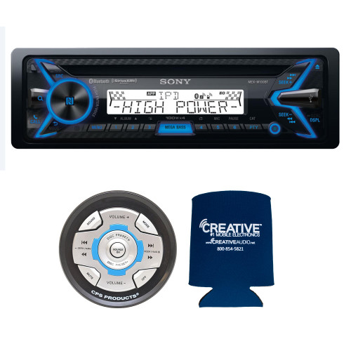 Sony MEX-M100BT CD Receiver with BLUETOOTH and CPS SRC2 Wired Marine Remote for Sony Radios