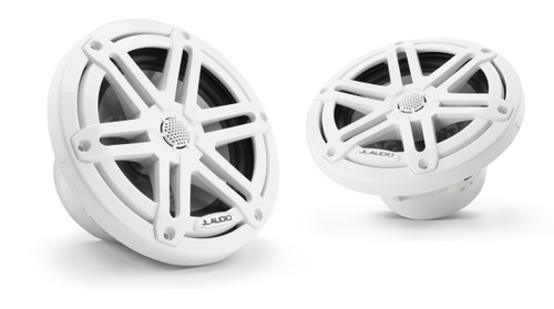 JL Audio M3-650X-S-Gw - M3 6.5" Marine Coaxial Speakers (pair) - Gloss White Sport Grilles - Used, Very Good