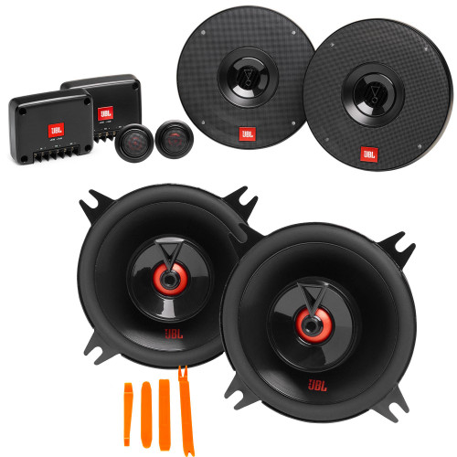 JBL 1 pair of CLUB-602CAM 6.5" Component Speakers and 1 pair of CLUB-422FAM 4" Coax Speakers