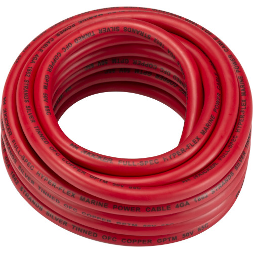 Kicker 47KMWPR420 Marine 4awg Power Wire, 20ft, Red