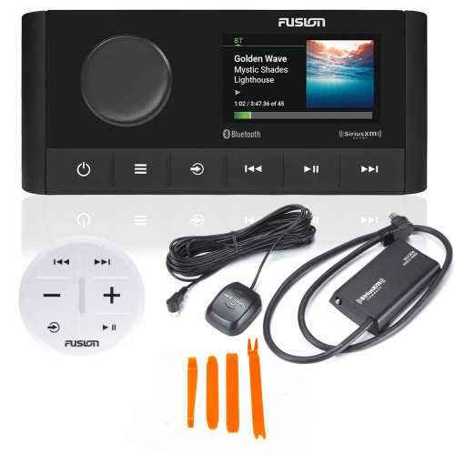 Fusion MS-RA210 Marine Entertainment System with ARX70W White Wireless Remote, and SVX300v1 Sirius XM Tuner