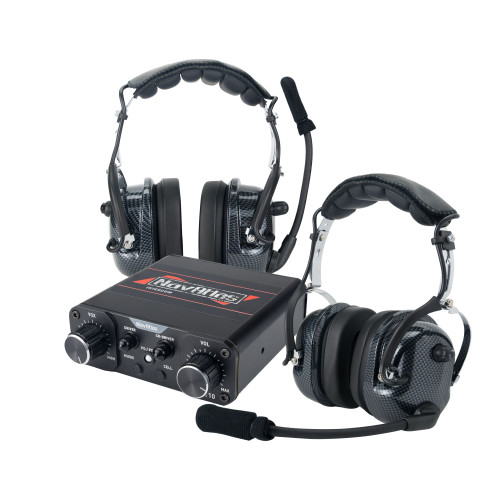 NavAtlas NI0130PK - Powersports NNT20 Intercom System with 2 pairs of NO300 Over The Head Headphone
