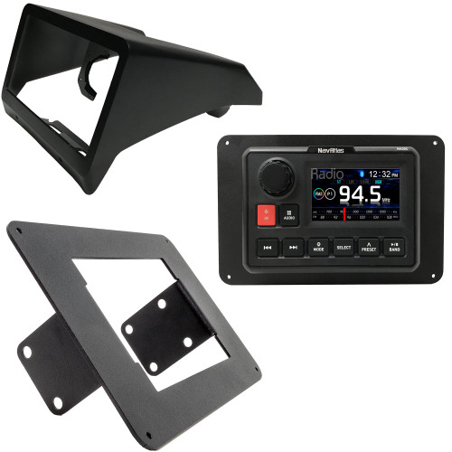 NavAtlas X31ZONE1 - NA30C 3" Source Unit with AM/FM/WB & Bluetooth + Dash Kit Compatible With 2017-2020 CanAm X3