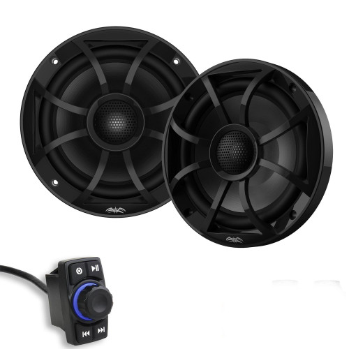 MRB2R Bluetooth Rocker Switch Audio System 200-Watt Amplifier with 1-Pair Wet Sounds RECON 6-BG 6.5" Coax Speakers