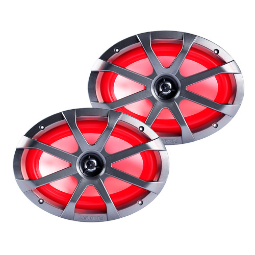 Memphis Audio MXA69L MXA 6x9" Marine Grade Coaxial Speakers w/RGB LED - Pair