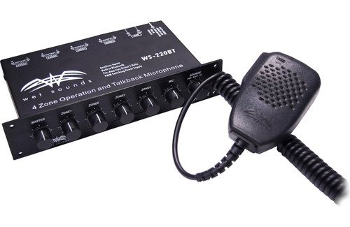Wet Sounds WS-220 BT Bluetooth Enabled 4 Zone Control and built in Mic - Used Good