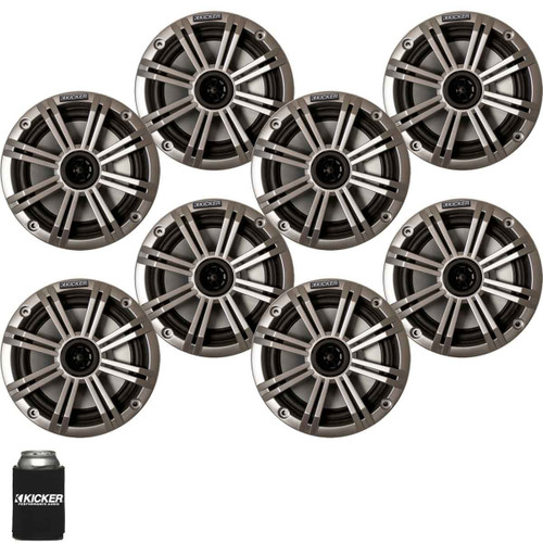 Kicker 6.5" Silver Marine Speakers (QTY 8) 4 pairs of OEM replacement speakers