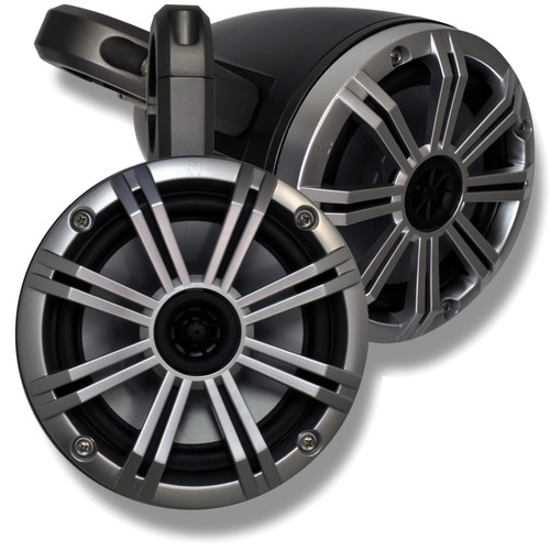 Kicker Marine KMTES enclosures loaded with (2) 6.5