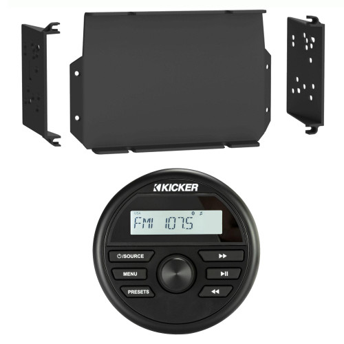 Kicker KMC4 Waterproof Marine Radio with MPS-GEN02 16-20 Polaris