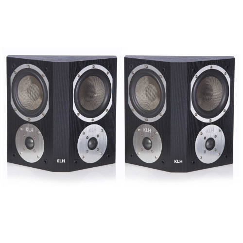 KLH Beacon Surround Speaker, Sold As A Pair - Black Oak