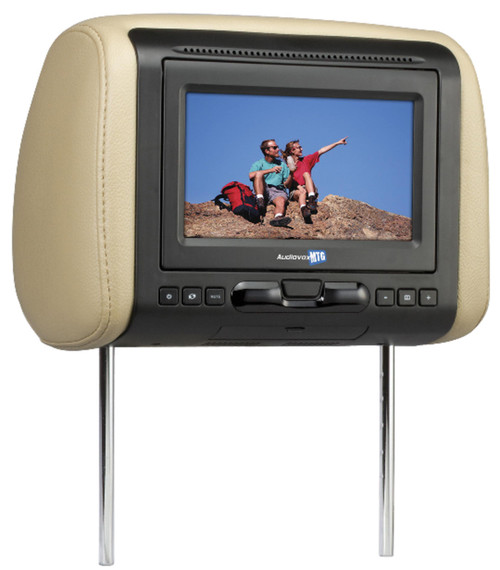 Audiovox MTGHRM1 7” Headrest Monitor system, Shale, Pewter and Black covers included - Used Very Good