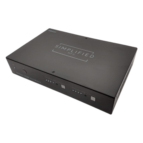 Simplified MFG RM42C 4x2 Compact HDMI 2.0b Matrix with Audio Breakout