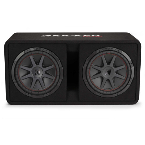 Kicker 48DCVR122 CompVR 12" dual subwoofers in vented box, 2-ohm