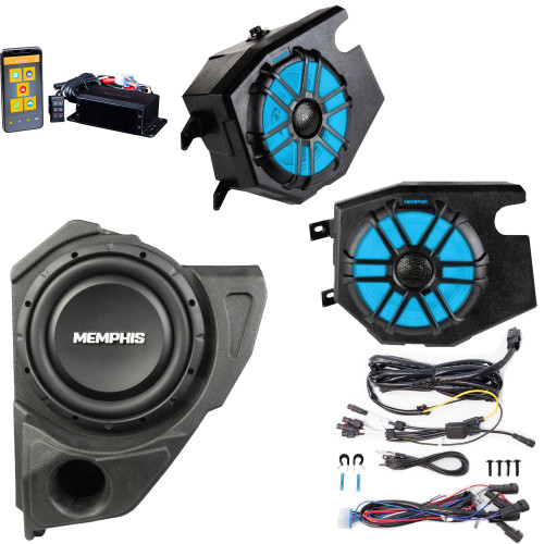 Memphis Audio RZRCORE2P 2 Speaker UTV Audio with Subwoofer for Polaris RZR 2014 and newer