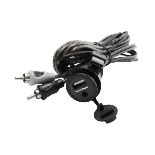 Rockford Fosgate PAUX Universal Panel Mount Aux And Usb Input Port