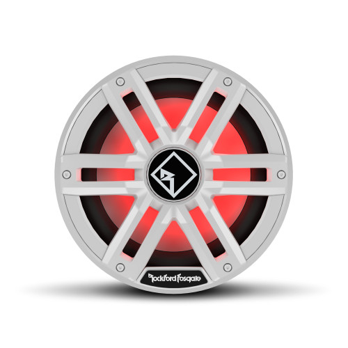 Rockford Fosgate M2D4-10S 10" Color Optix Sealed Marine Subwoofer, DVC (4-Ohm)- 400 Watts Rms, 1600 Watts Peak, White & Stainless Grilles Included