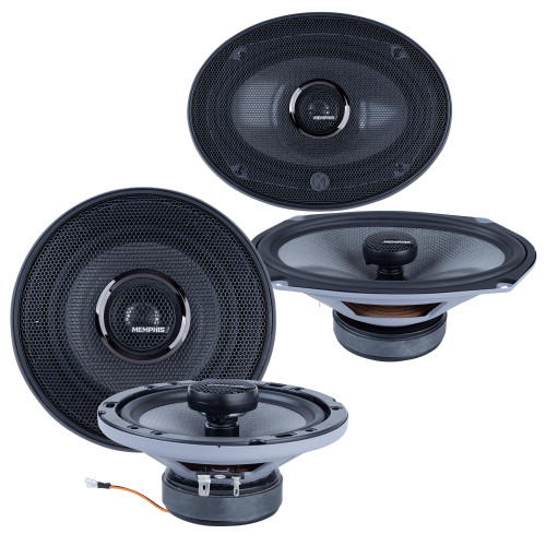 Memphis Audio Speaker Bundle: 1 Pair of MS62 6.5" 2-Way Convertible and 1 Pair of MS69 6X9" Convertible Speakers