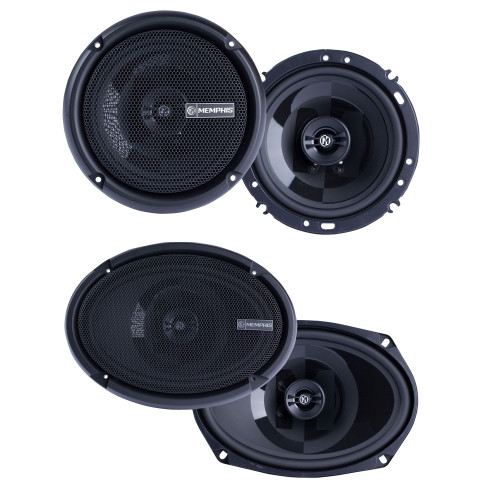 Memphis Audio Speaker Bundle: 1 Pair of PRX602 6.5" Coaxial and 1 Pair of PRX6902 6X9" Coaxial Speakers