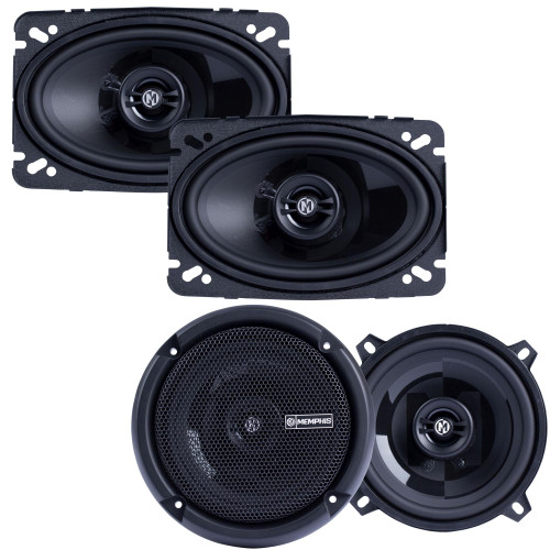 Memphis Audio 1 Pair of PRX46 4x6" Coaxial and 1 Pair of PRX5 5" Coaxial Power Reference Series Speakers