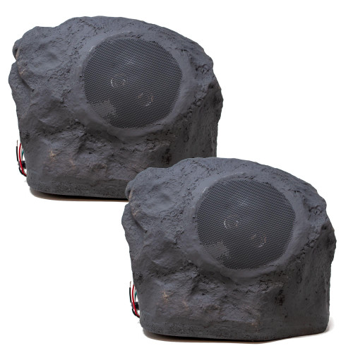 Legrand MS1655SLV1 Wired Outdoor Rock Speakers, Slate (Pair)
