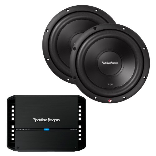 Rockford Fosgate - Two R2D4-10 Prime Series 10" Subs and 1 P500X1BD Punch Amplifier