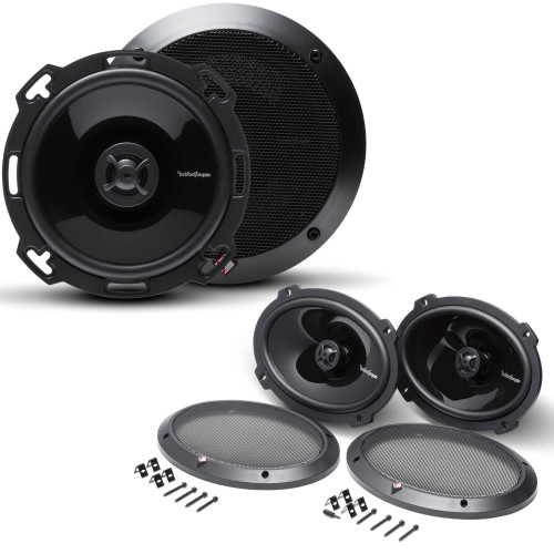 Rockford Fosgate 1 Pair of P16 Punch 6" Shallow Mount Coaxial and 1 Pair of P1692 Punch 6X9" Coaxial Speakers