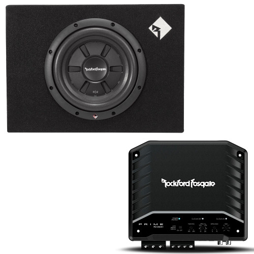 Rockford Fosgate R2S-1X10 10" Sealed Enclosure, 200 Watts Rms, and a R2-250X1 Amplifier- 150x1 @ 4-Ohm, 250x1 @ 2-Ohm