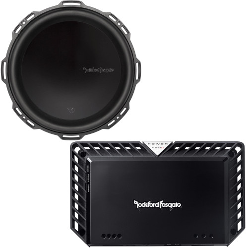 Rockford Fosgate T1D412 Power Series T1 12" Dual 4-Ohm Subwoofer and a T1000-1bdCP 1000-Watt RMS Power Series Amplifier