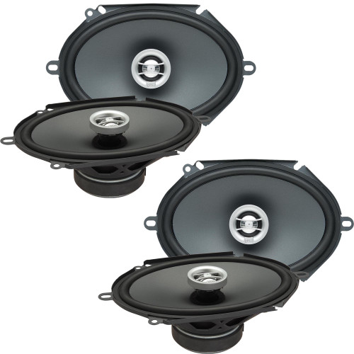 PowerBass Two Pairs of OE-682 6x8" Coaxial 2-Ohm Speakers