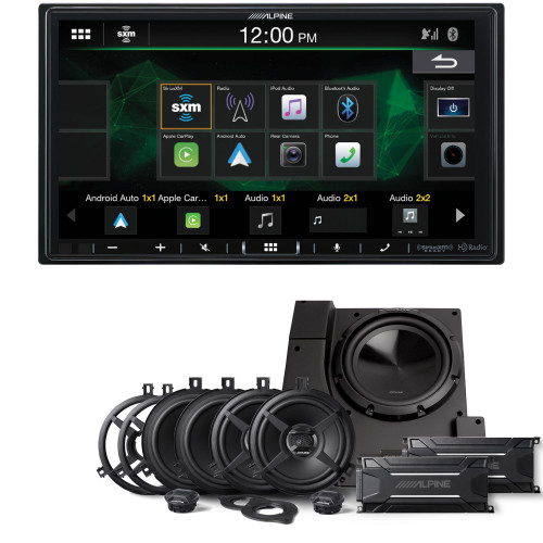 Alpine i407-WRA-JK 7in In-Dash Digital Receiver with Alpine PSS-22WRA Direct Fit Sound System Compatible With 2011-2017 Wrangler JK Unlimited