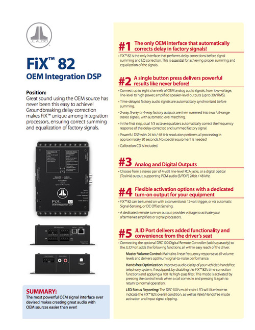 JL Audio FiX 82 OEM Integration DSP - Creative Audio