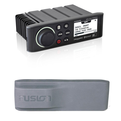 Fusion MS-RA70NSX Marine Stereo with MS-RA70CV Fusion Silicon Dust Cover RA70 series