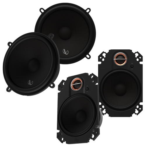 Infinity KAPPA503CF 5.25” Component Speakers (pair) with Infinity KAPPA463XF 4x6" 2-Way Coax Speakers (pair)