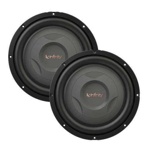 Two Infinity REF1000S Reference 10 Inch Low profile Subwoofer with SSI (Selectable Smart Impedance)