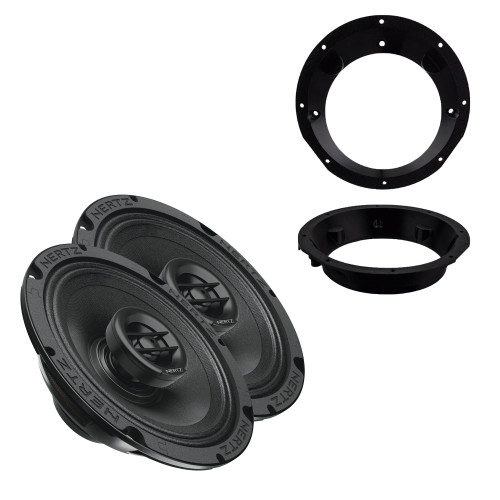 Hertz SX-165-NEO Front Speakers with Adaptors Compatable with 98-13 Harley with Batwing Fairing