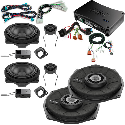 Audison Front Speakers, Amplifier, Sub Bundle Compatible With 07-12 BMW 1 Series 3 Door E81 Base Sound System