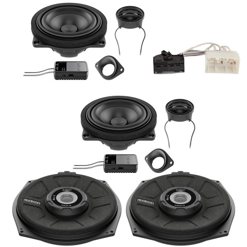 Audison Front Speakers and Subwoofer Bundle Compatible With 10-16 BMW 5 Series Touring F11 HiFi Sound System