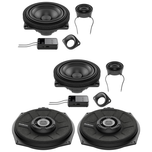 Audison Front Speakers and Subwoofer Bundle Compatible With 15-21 BMW 2 Series Gran Tourer F46 HiFi Sound System