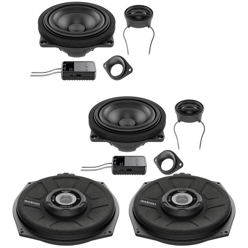 Audison Front Speakers, and Subwoofers Bundle Compatible With 04-11 BMW 1 Series 5 Door E87 Base Sound System