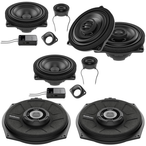 Audison Front, Rear Speakers & Subwoofer Bundle Compatible With 05-12 BMW 3 Series Touring E91 HiFi Sound System