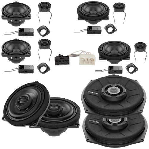 Audison Front, Center, Rear Speakers and Subwoofers Bundle Compatible With 14-18 BMW 2 Series Cabrio F23 HiFi Sound System