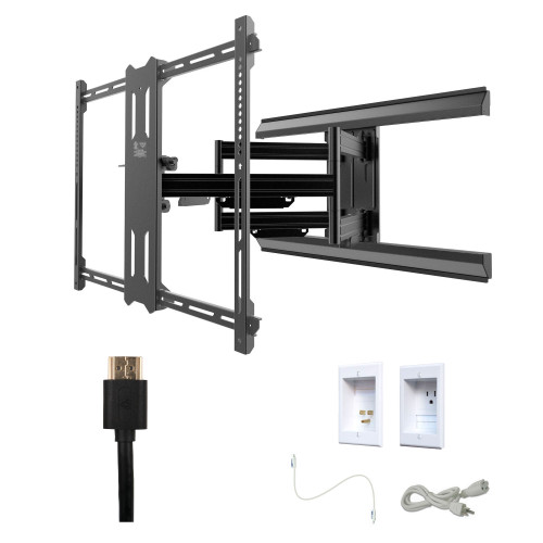 Kanto PMX700 Tv Mounting package W/ Single outlet thru wall power kit